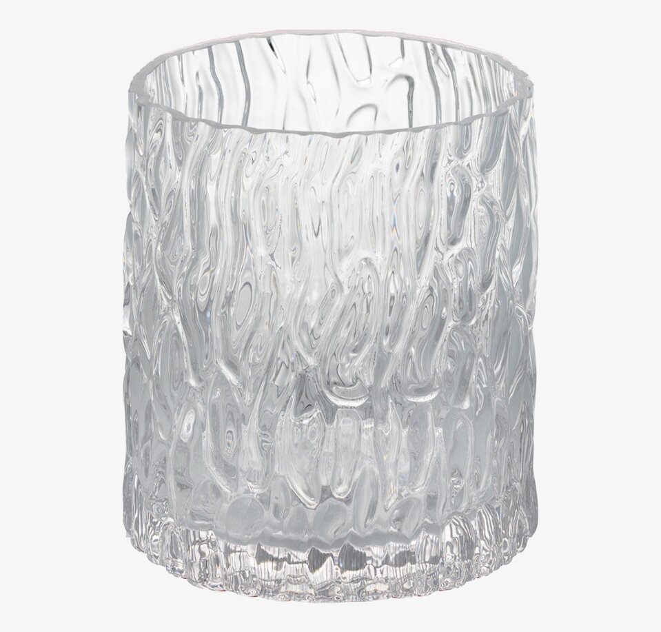 Foto av en stor ljuslykta med bubbligt mönster