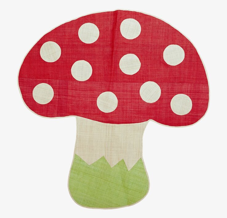 Bild av dekorativ matta inspirerad av flugsvamp