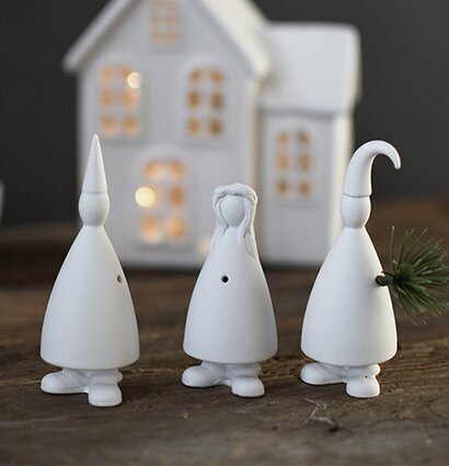 Luciatåg Set/3 från Storefactory med vit keramikhuslykta