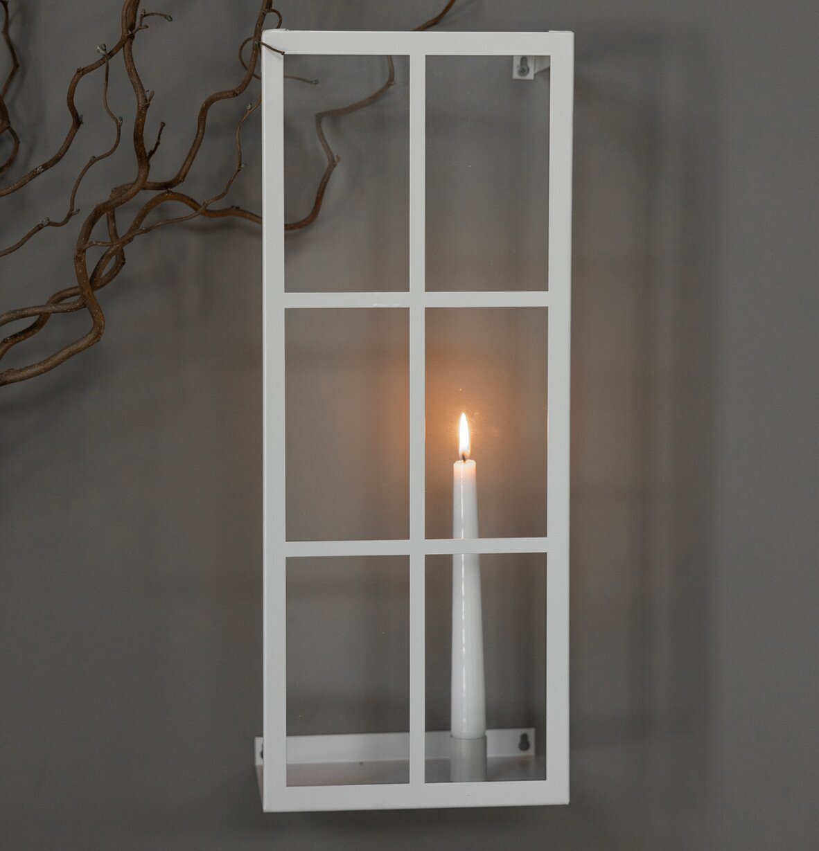 Väggljusstake Bruket Greige från Storefactory på grå vägg