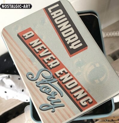 Bild av retro-inspirerad plåtburk för tvättmedel