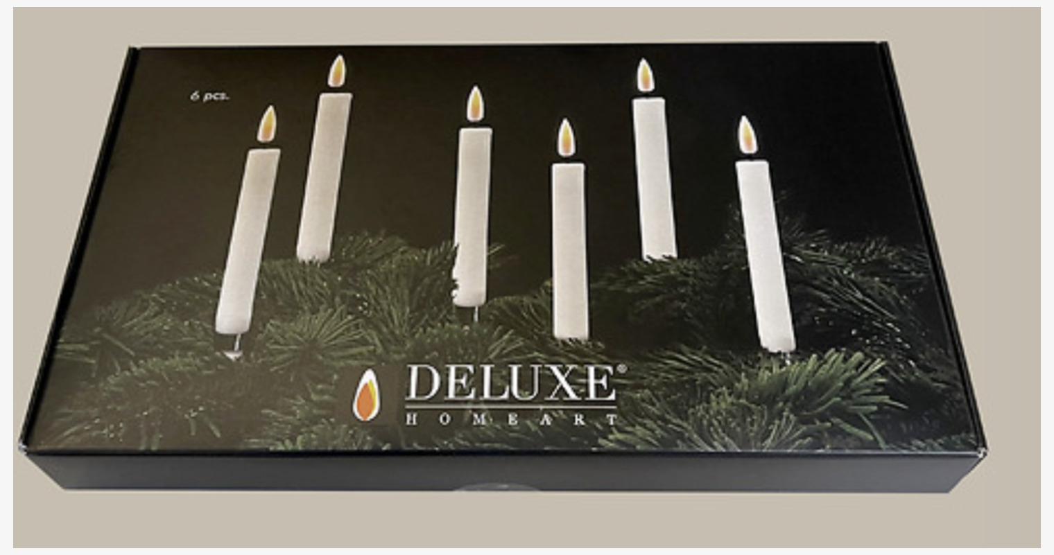 Julgransljus LED Set/6 från Deluxe Homeart i förpackning