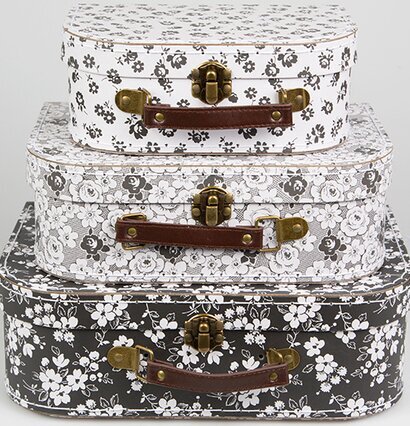 Parisian Floral Suitcase från Sass & Belle i tre storlekar
