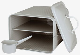 Bild av elegant och funktionell plåtburk för tvättmedel