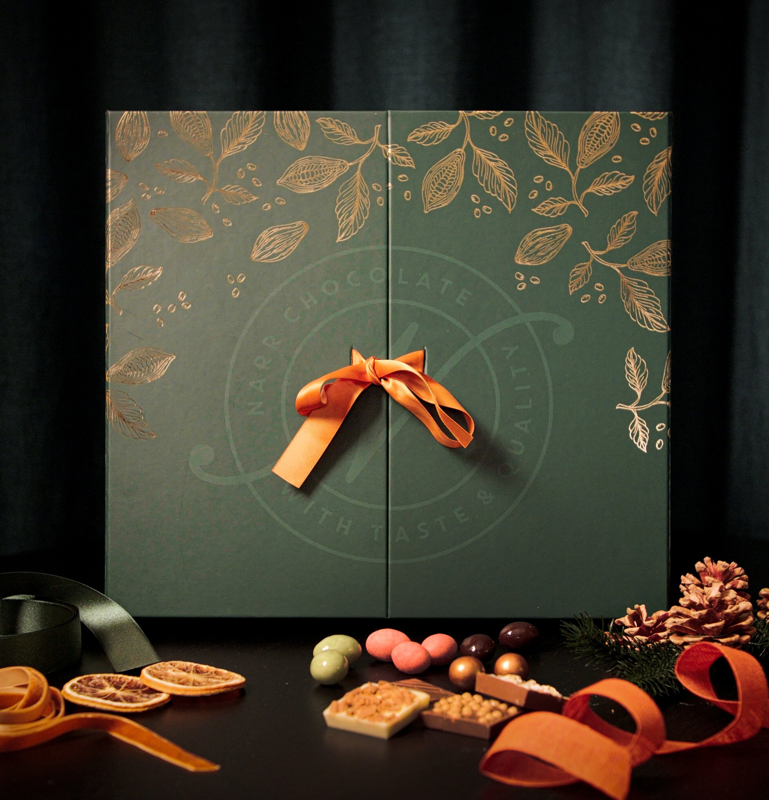 Narrs Gröna från Narr Chocolate i lyxig grön förpackning