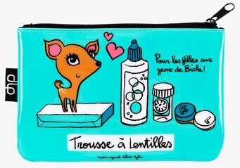 Bild av färgglad väska för linser med hjortmotiv