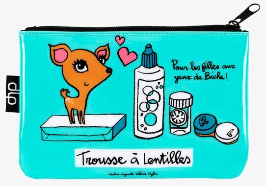 Bild av färgglad väska för linser med hjortmotiv