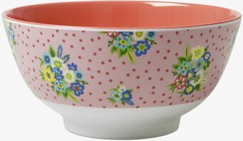 Bild av vacker melaminskål med vintage blommönster