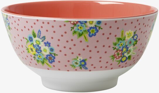 Bild av vacker melaminskål med vintage blommönster