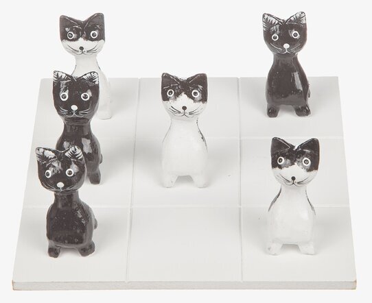 Tre I rad - Trä Katt från Different Design på spelbräde