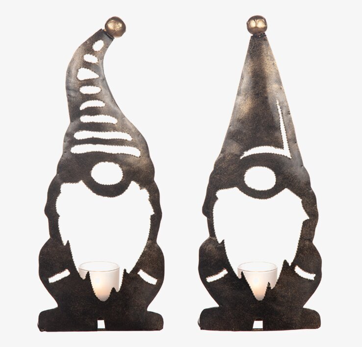 Tomte Ljuslykta Hamrad Plåt 30 cm från Different Design