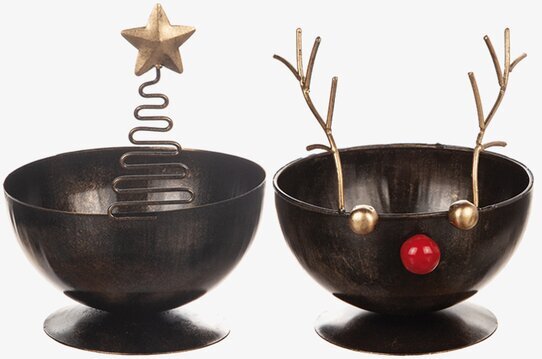 Skål Hamrad Plåt Ren/Gran från Different Design i metall