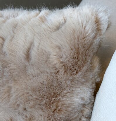 Bild av neutral och elegant kudde i jordnära ton