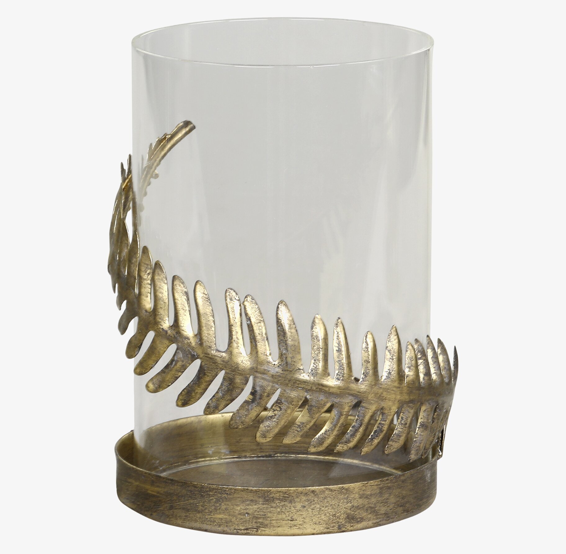 Bild av elegant ljushållare i antik mässingsdesign