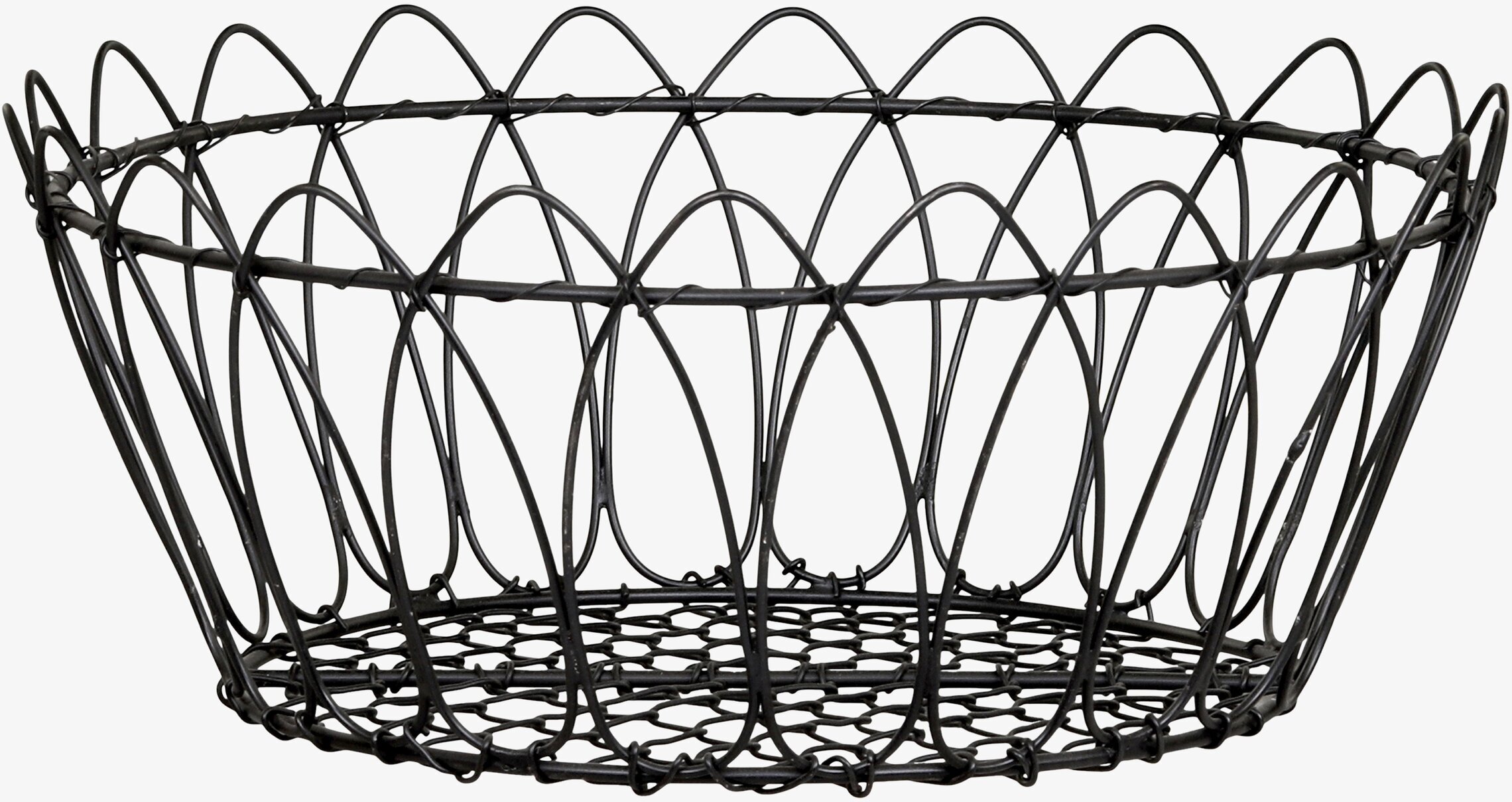 Trådkorg Svart från Chic Antique i svartmålad metalltråd