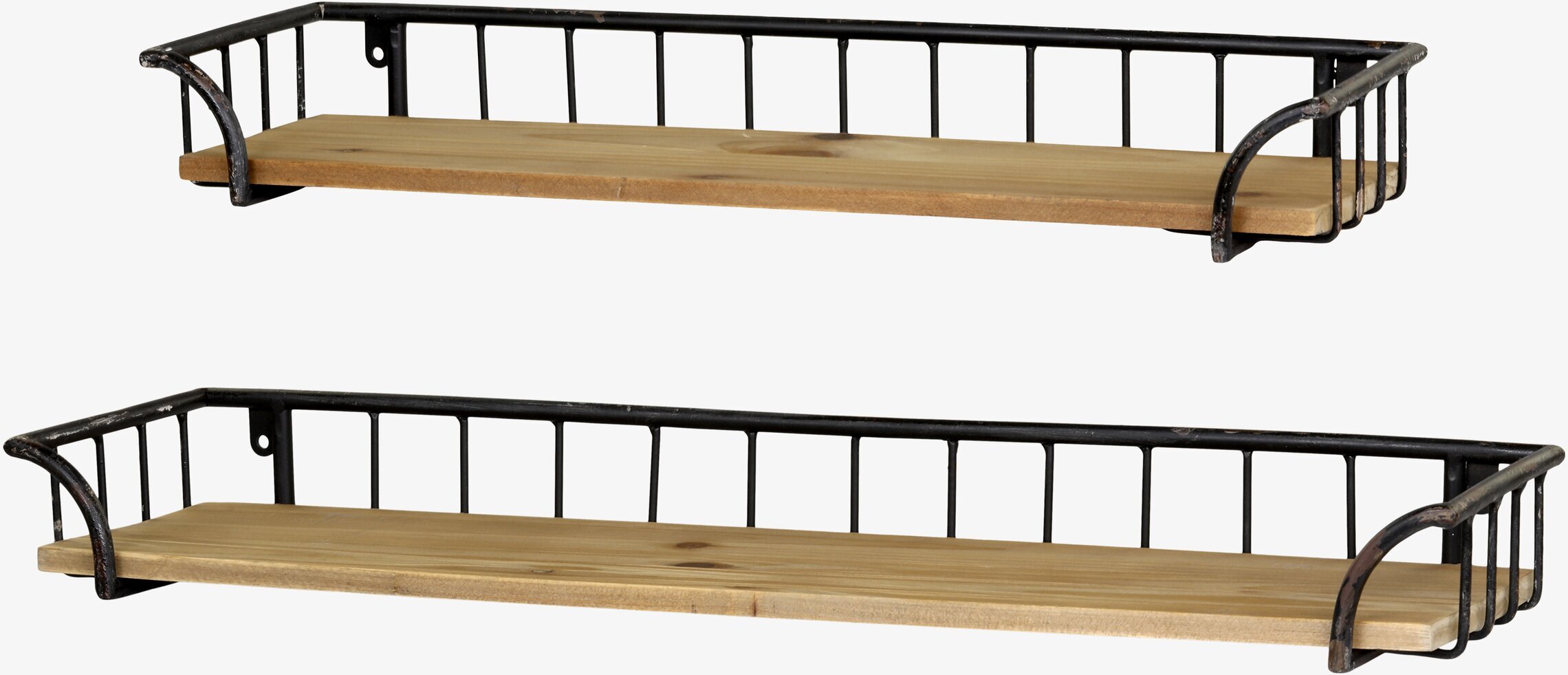 Vägghylla Antiksvart Set/2 från Chic Antique i rustik stil