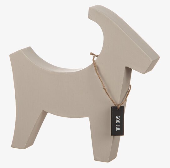Julbock Trä God Jul från Different Design i beige trä