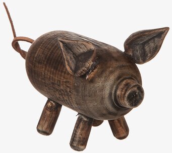 Bild av rustik trägris med detaljerad design