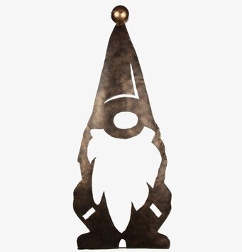 Bild av dekorativ plåttomte för juldekorationer