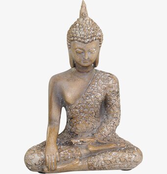 Bild av detaljrik Buddha-staty i meditationspose