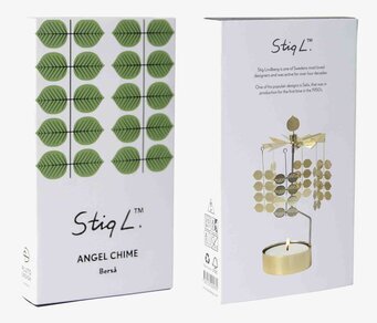 Bild av stilren förpackning med gröna bladmotiv