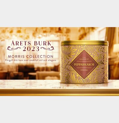Bild av lyxig burk med pepparkakor och elegant design