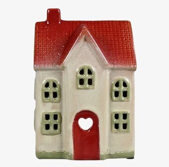 Bild av charmig ljuslykta i form av ett slott