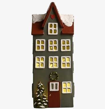 Hus Deko LED Blå/Grå från Det Gamle Apotek med belysning