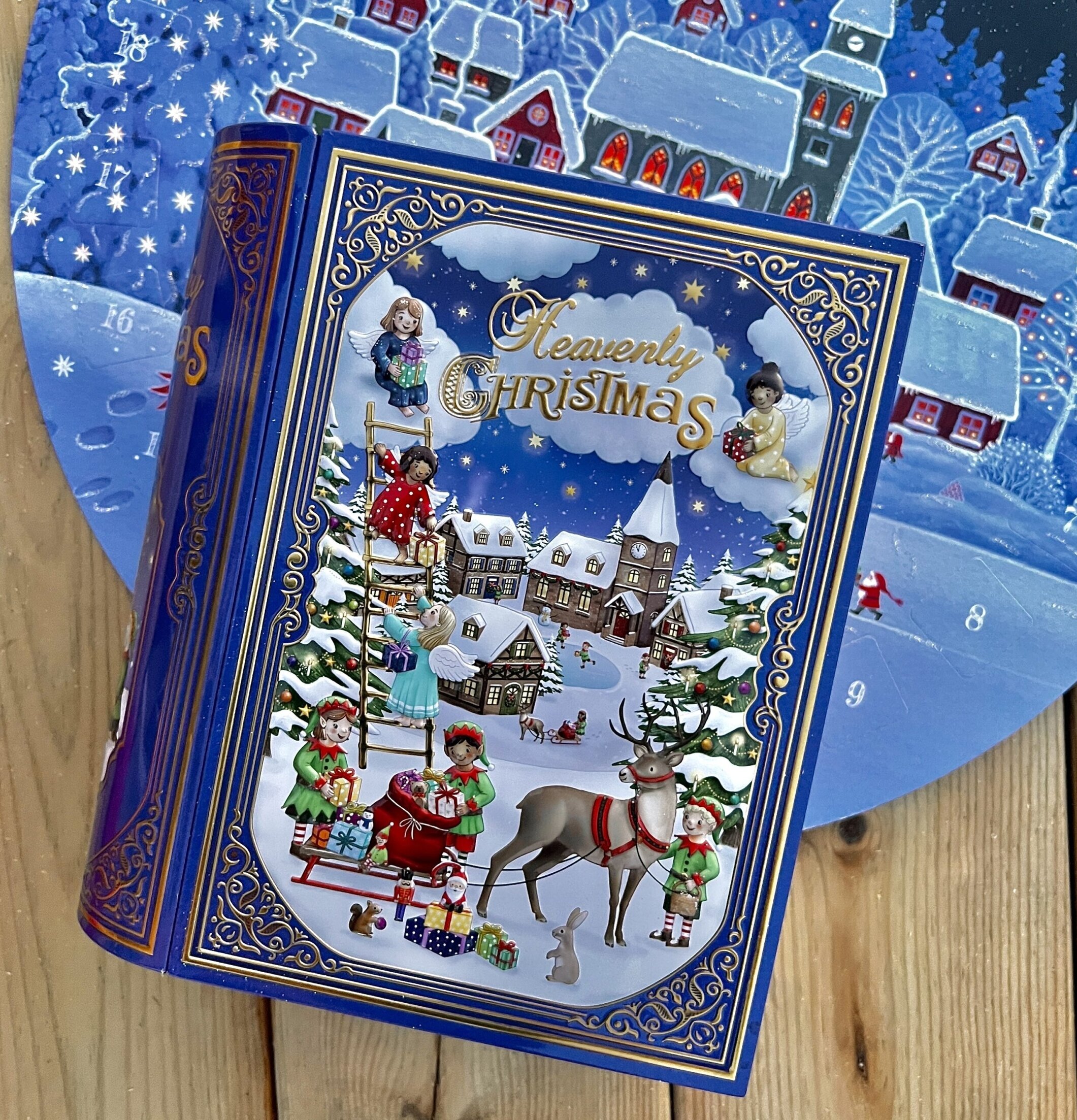 Plåtburk/Bokburk - Heavenly Christmas från Bromma Kortförlag