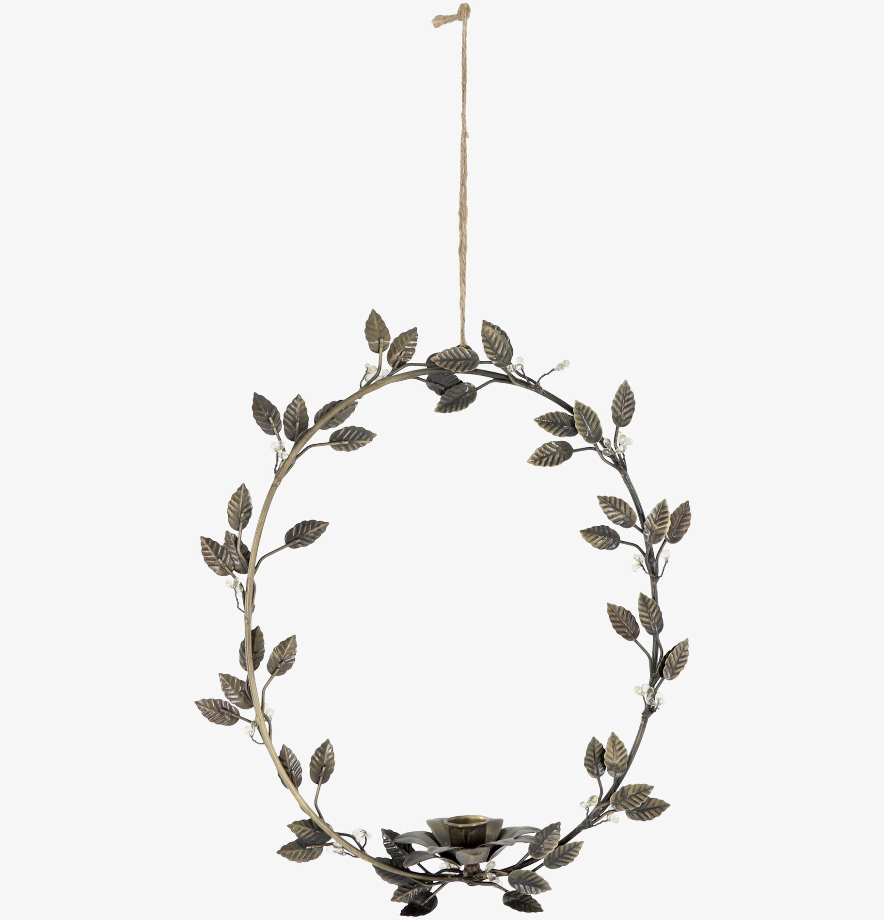 Ljuskrans Blad Metall från Chic Antique i rustik design