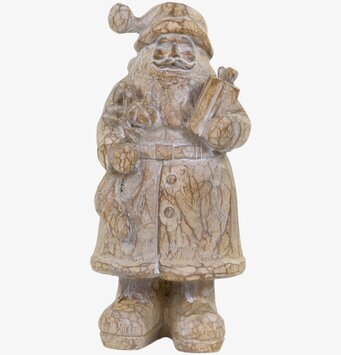 Foto av en detaljerad och traditionell jultomtefigur