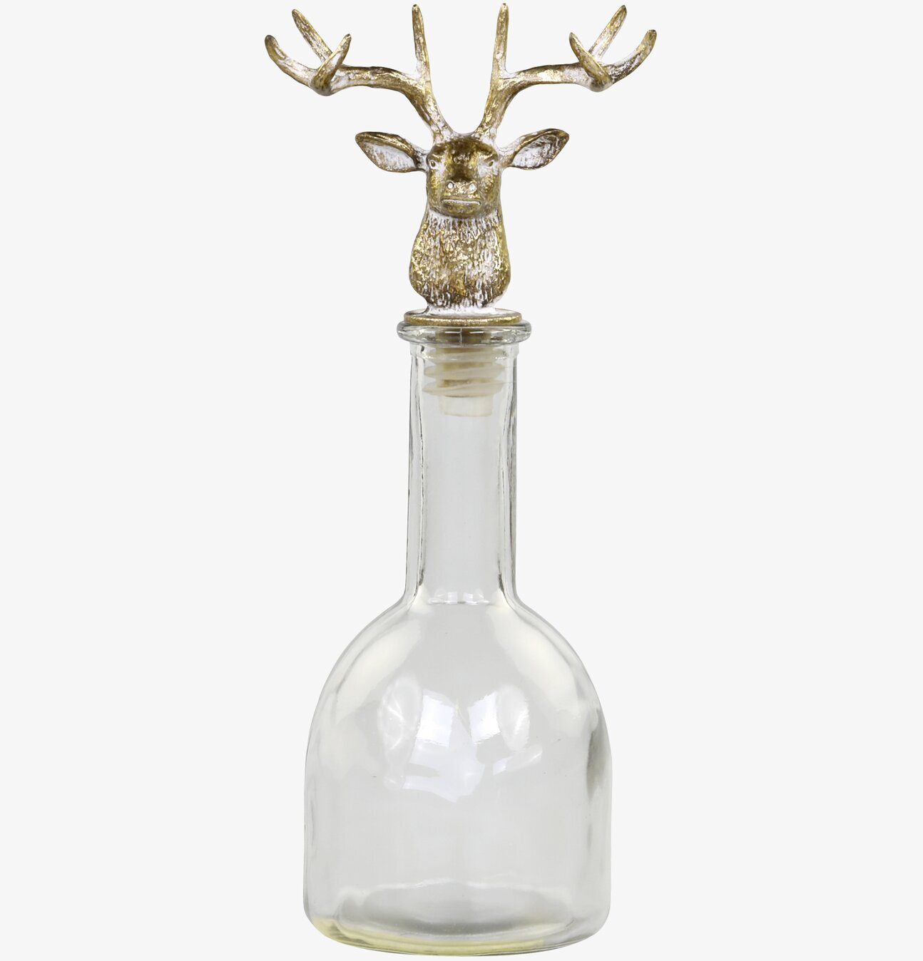 Flaskkork Hjort Antik Mässing från Chic Antique i glasflaska