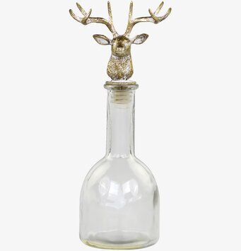 Foto av elegant flaskkork i antik mässing med hjorthuvud