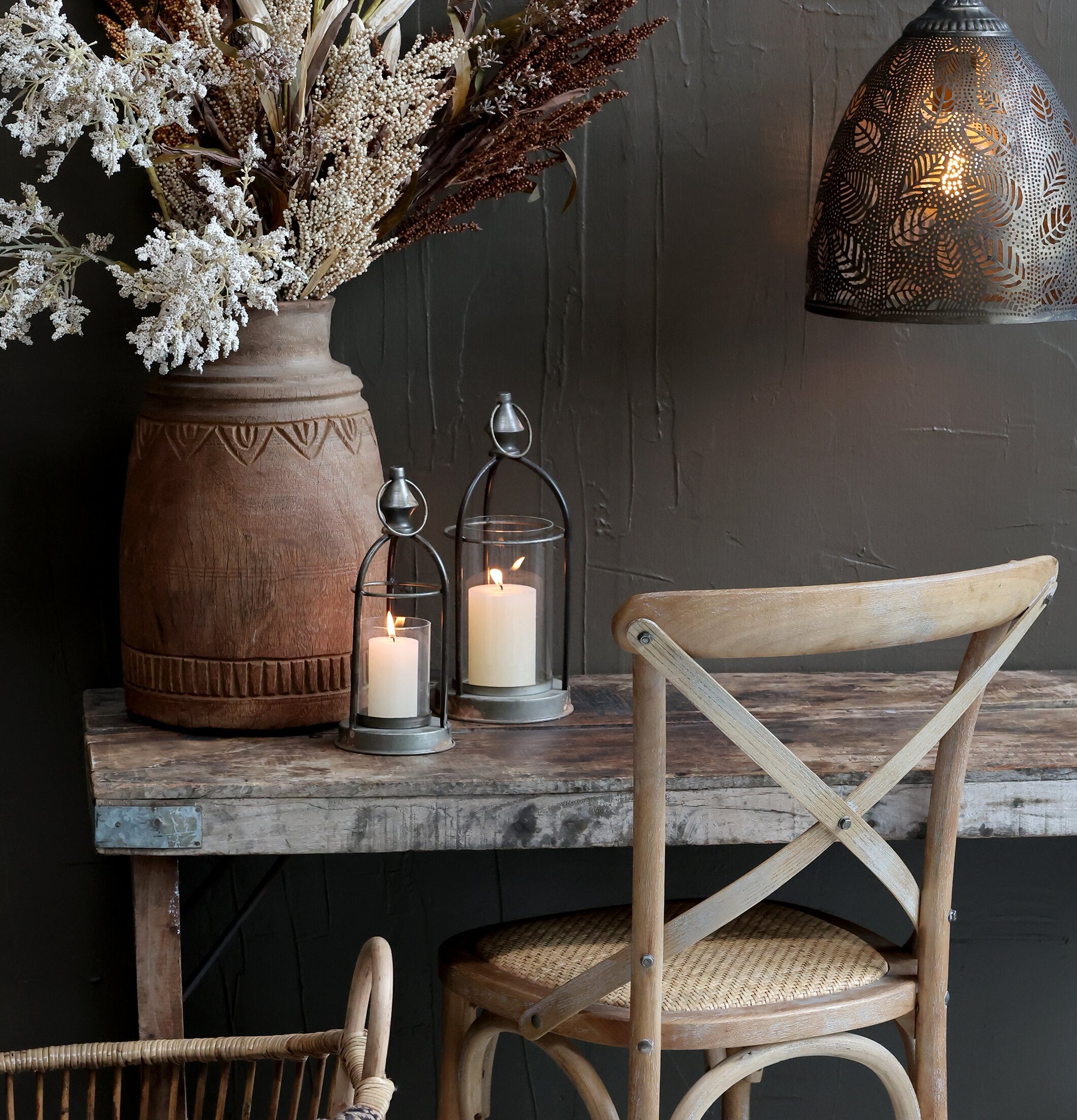 Grimaud Vas Deko 44cm från Chic Antique på rustikt träbord