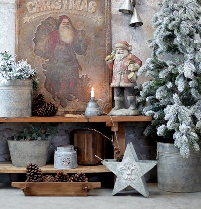 Bild av mysig julscen med vintage och rustik känsla