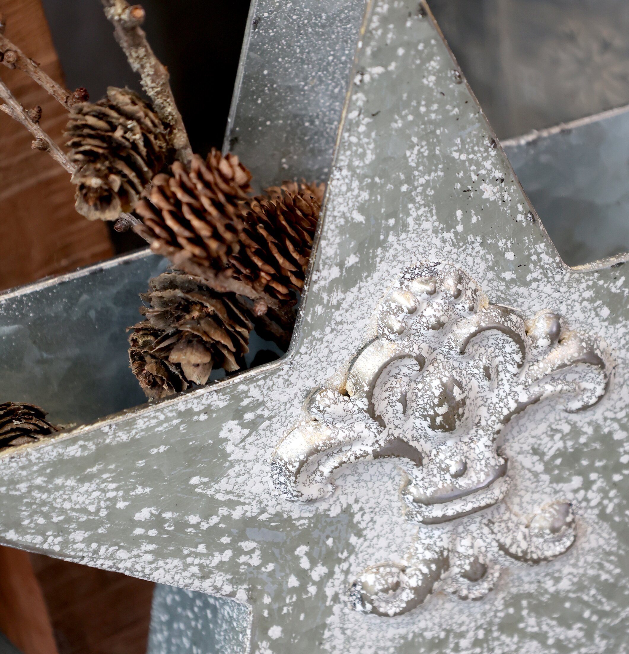 Dekorativ Stjärna Antique Zink från Chic Antique med patina