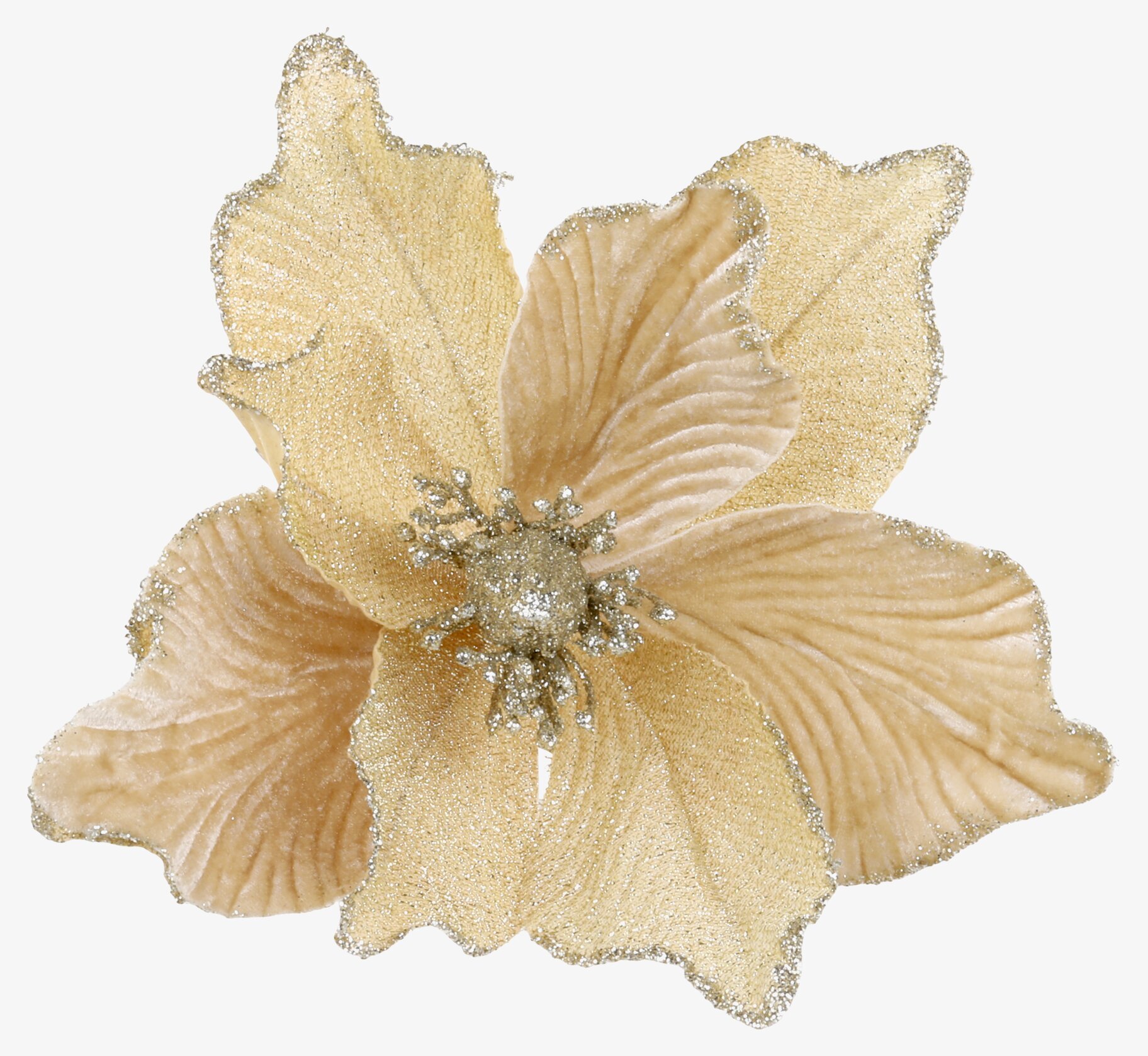 Julblomma Med Clip Amber Ø20cm från Chic Antique i guld