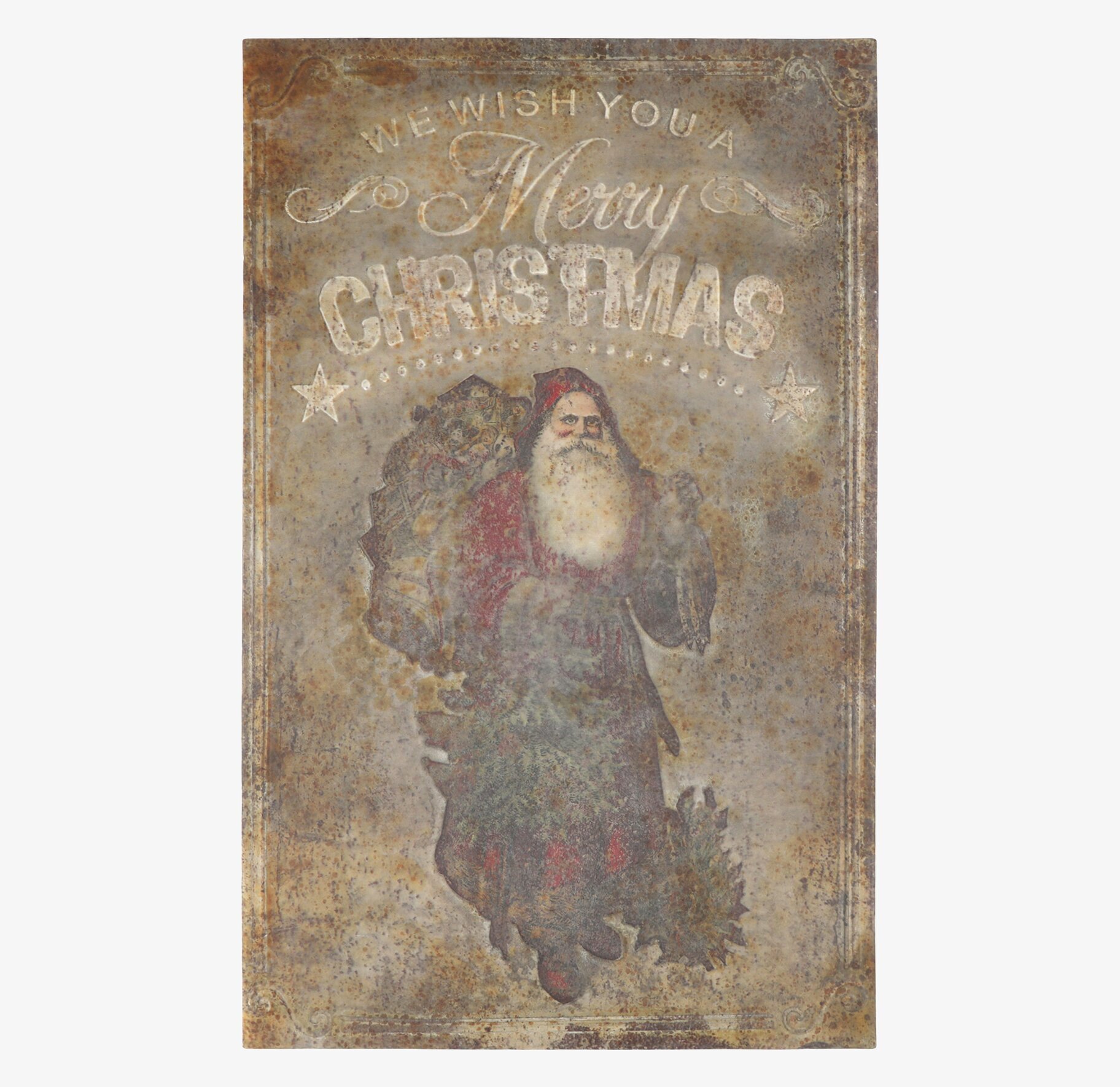 Plåtskylt Vintage Santa från Chic Antique med jultomtemotiv