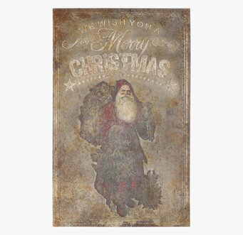 Bild av vintage plåtskylt med nostalgisk julkänsla