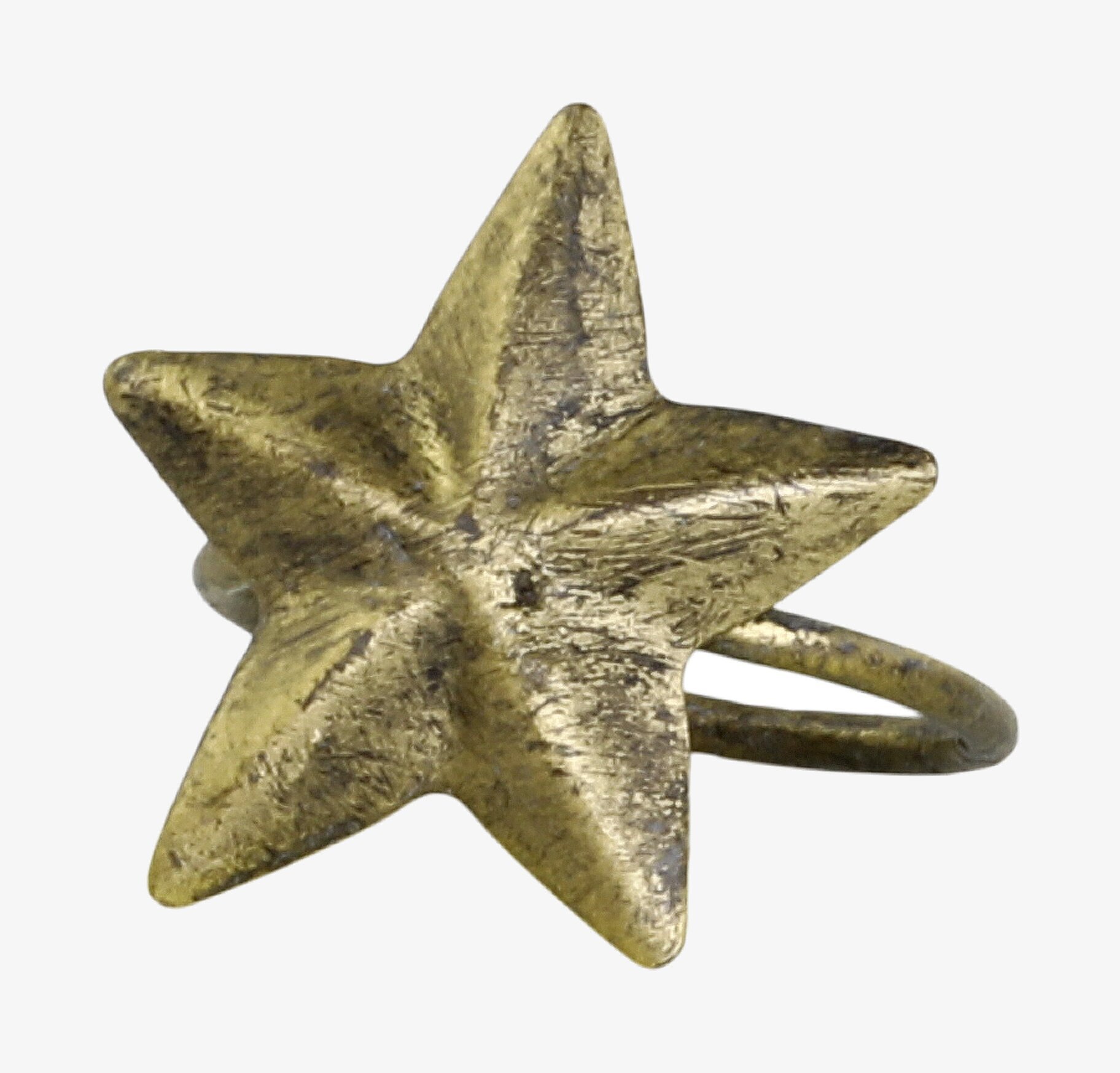 Servettring Stjärna Antik Mässing från Chic Antique