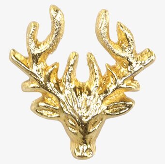 Foto av glänsande dekorationsnål i kronhjortsdesign