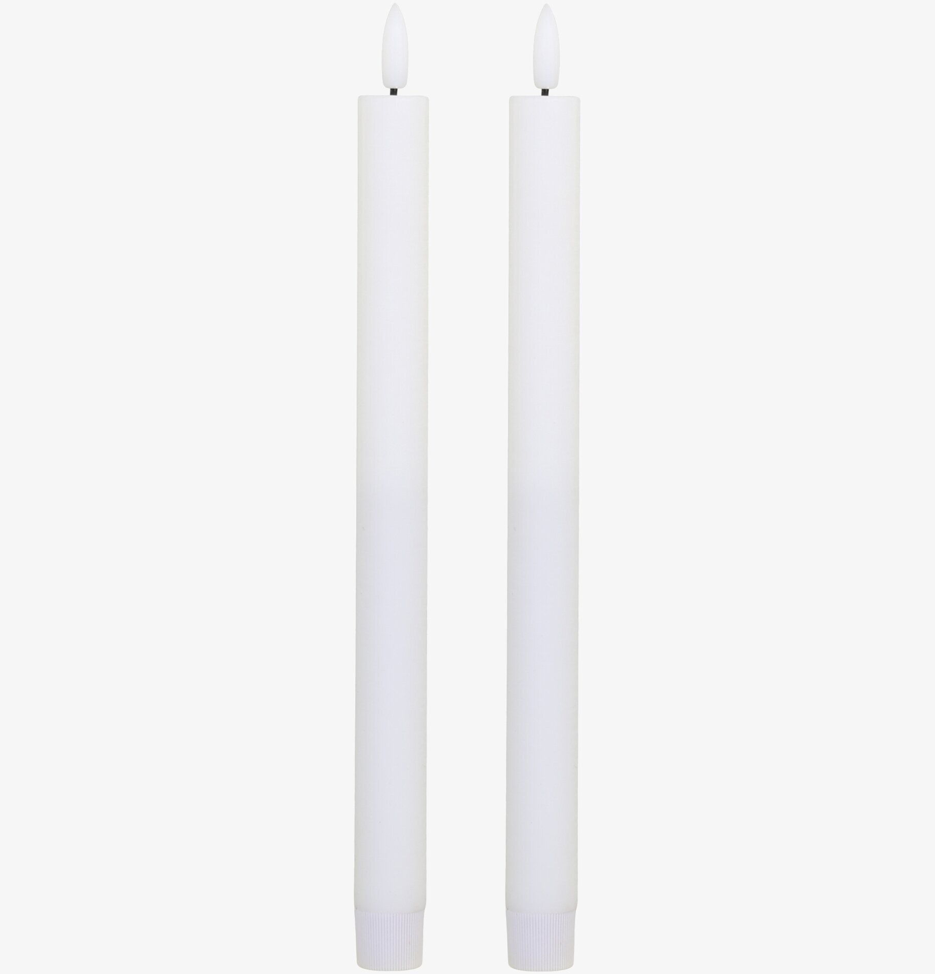 Bild av två vita LED-kronljus för stämningsbelysning