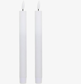 Bild av två vita LED-kronljus med stilren design