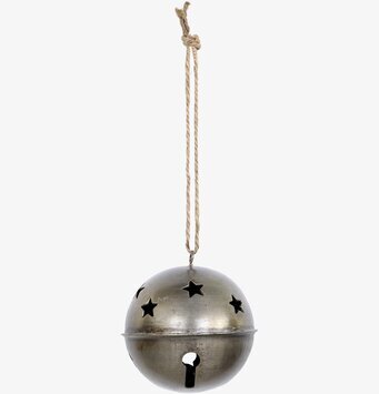 Bild av dekorativ antik mässingsbjällra med stjärnor