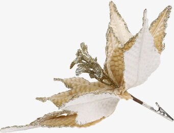 Foto av iögonfallande dekoration med glittrande blad