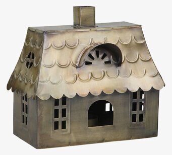 Bild av dekorativ ljuslykta i antik mässingsdesign