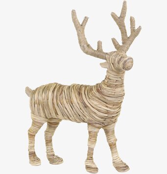 Bild av rottingskulptur som föreställer en älg