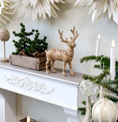 Bild av harmonisk scen med naturmaterial och design