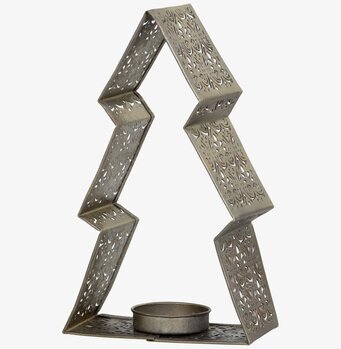 Foto av ljushållare i form av stiliserad julgran