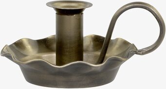 Bild av antik mässingsljusstake med elegant design